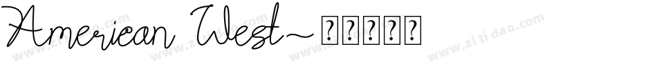 American West字体转换